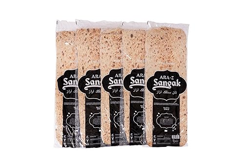 ARA-Z SANGAK Plain Flatbread - 5-Pack, 14-Inch x 32-Inch Soft Persian Bread, by Breadmasters