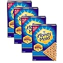 Value Pack Honey Maid Honey Graham Crackers - 14.4 oz Boxes (Pack of 4) - Classic Snack for S’Mores, Baking & Snacking (108 Full Sized Crackers)