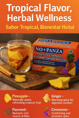 Ginger, Pineapple, Cinnamon & Flaxseed Herbal Tea - 2 Pack (30 Tea Bags Each) by High Supreme - 100% Natural, Vegan, Caffeine-Free Infusion