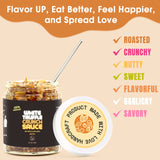 SAUCE UP Trio-Nut Crunch Sauce with White Truffle | Crunchy Roasted Almonds, Peanuts & Sunflower Seeds | Nutty, Bold & Umami-Rich Truffle Flavor |