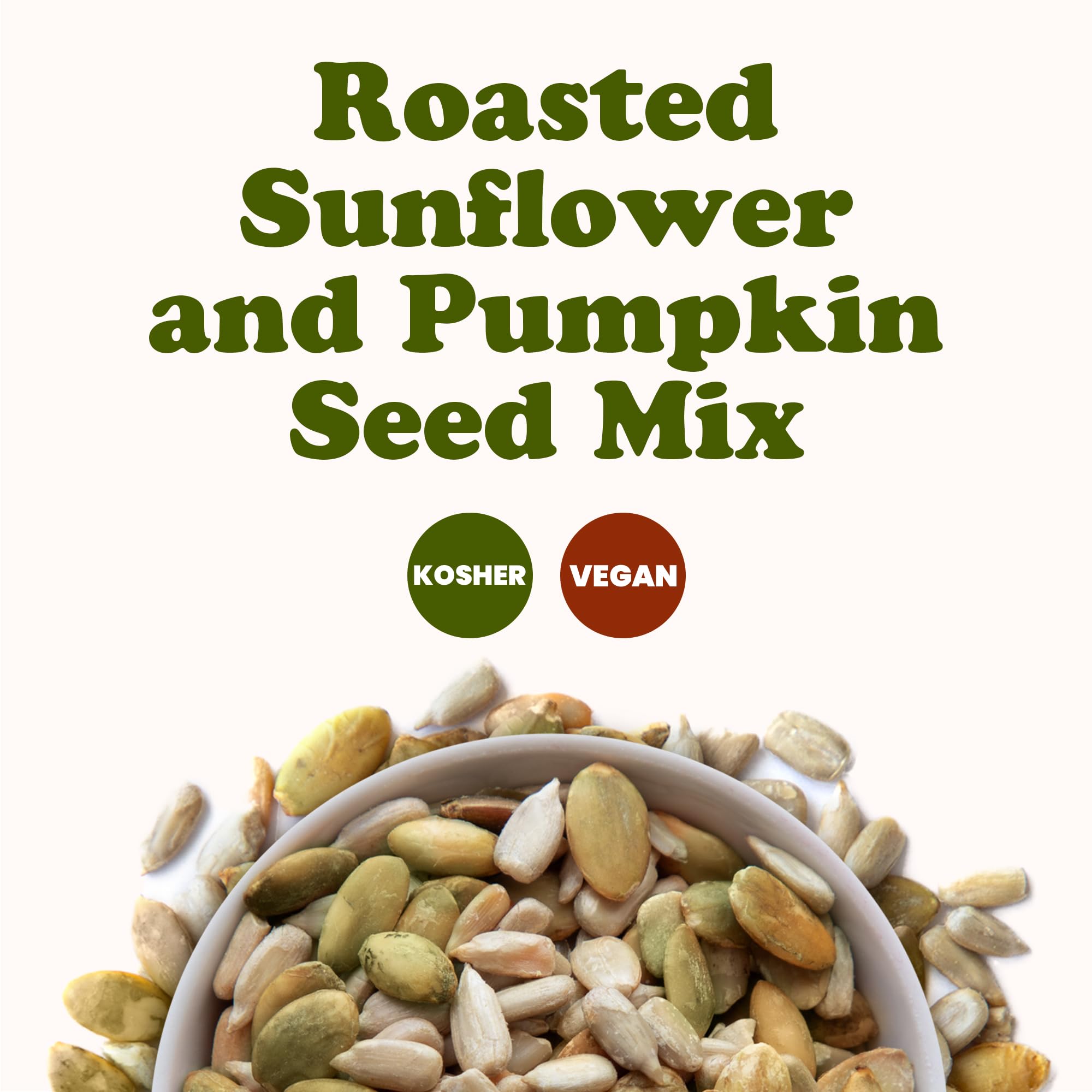 Food to Live Dry Roasted Sunflower and Pumpkin Seed Mix, 8 Ounces - Oven Roasted, No Oil added, Natural Snack, Rich in Protein, Perfect for Baking
