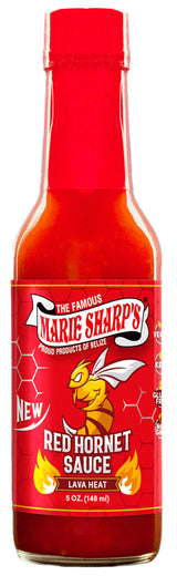 Marie Sharp’s Red Hornet Hot Sauce, 5 oz | Extra Hot Habanero & Trinidad Scorpion Pepper Blend | All Natural Belizean Sauce