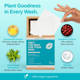 Laundry Detergent Sheets - Unscented, Hypoallergenic, Plant-Based Travel Laundry Sheets with Coconut & Soapberry Extract, Colors & Whites, 50 Sheets