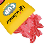 By The Cup Sour Pucker-up Gummy Lips, 1 lb Bulk Bag
