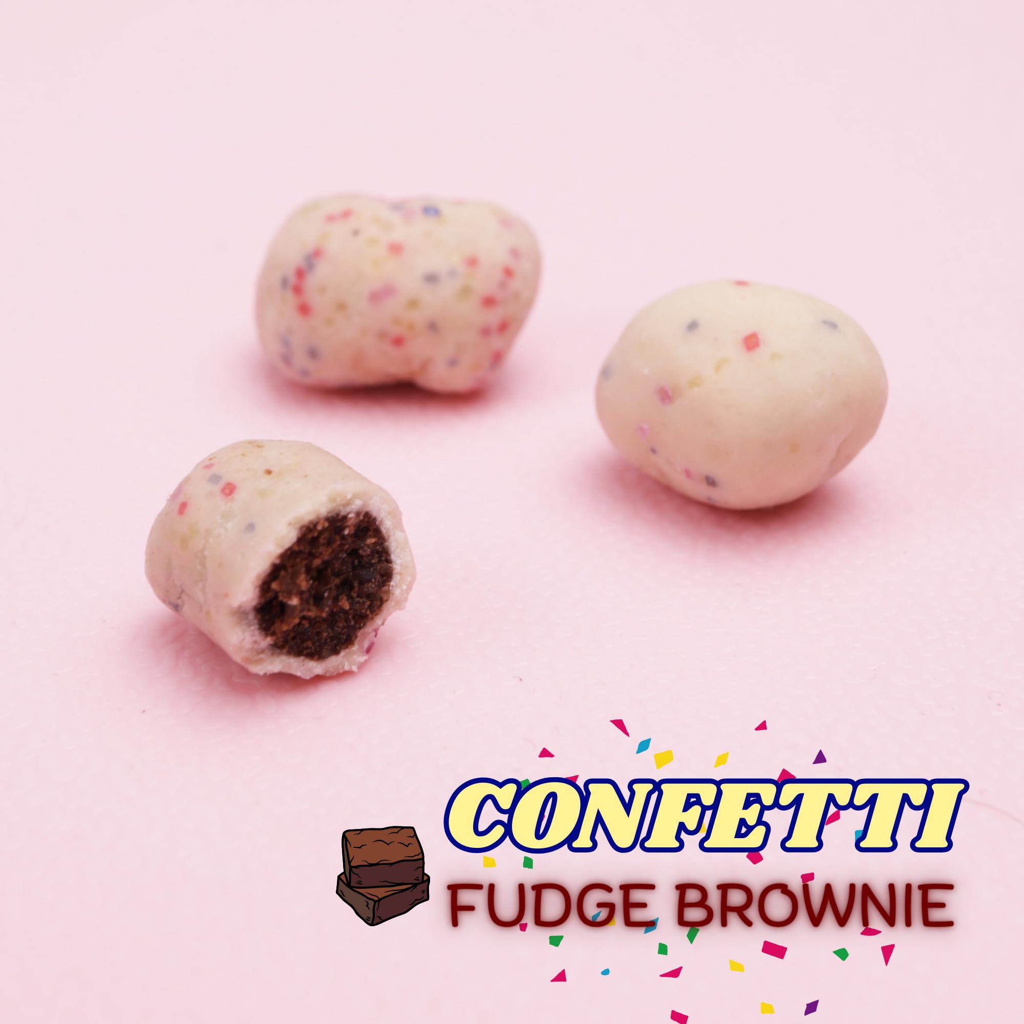 Edible Confetti Eggs Cookie Dough Bites, Fudge Brownie Flavored, Easter Basket Stuffer Candy, 3.1 Ounce
