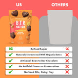 B.T.R. Nation - Dark Chocolate Almond Butter Cups - Superfood Candy Date Sweetened 0g Refined Sugar Vegan Dairy Soy Free - 3 Pack