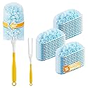 HIMONI Duster Refill for Swiffer, 360 Heavy Duty Refills, Multi Surface, Unscented, Blue, Plastic Handle, Synthetic Head, Soft, Furniture, Fan (30