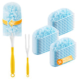 HIMONI Duster Refill for Swiffer, 360 Heavy Duty Refills, Multi Surface, Unscented, Blue, Plastic Handle, Synthetic Head, Soft, Furniture, Fan (30