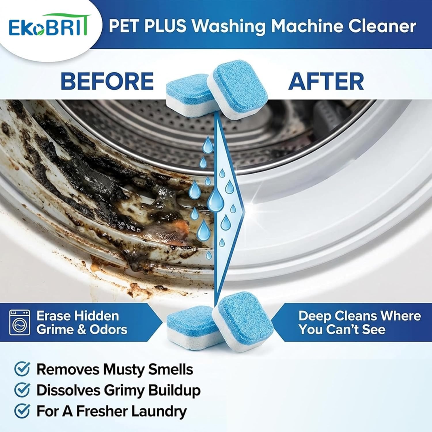 EKoBRIT Washing Machine Cleaner Tablets