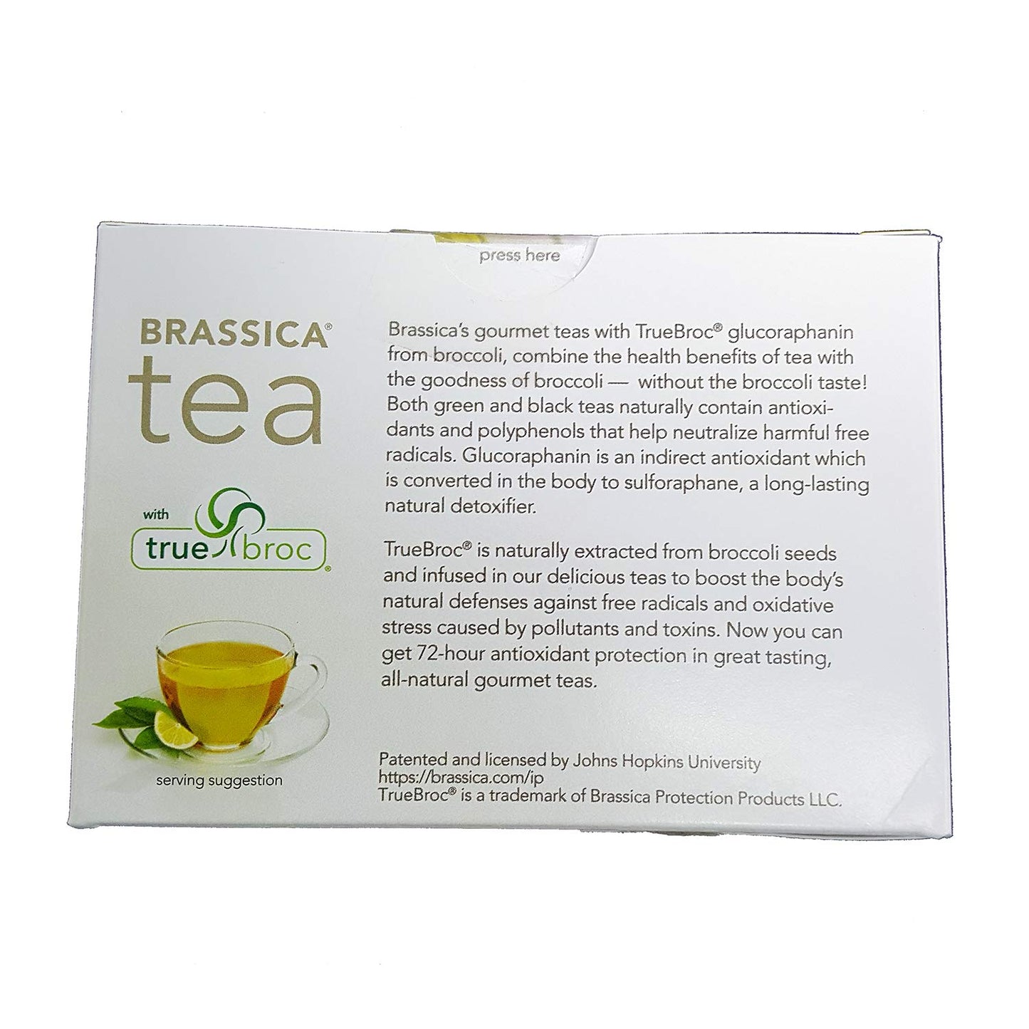 Brassica® DECAF. Green W/Lemon Tea W/sgs~ 6 Boxes (96 Tea Bags)
