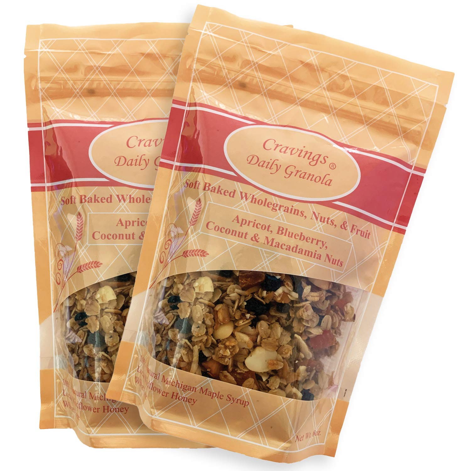 Apricot, Blueberry, Coconut & Macadamia Nut Granola (2 Pack)