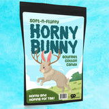 Horny Bunny Gourmet Cotton Candy - Premium Blueberry Candy Floss for Hunters Funny Easter Basket Filler for Men Stocking Stuffers for Him Get Lucky