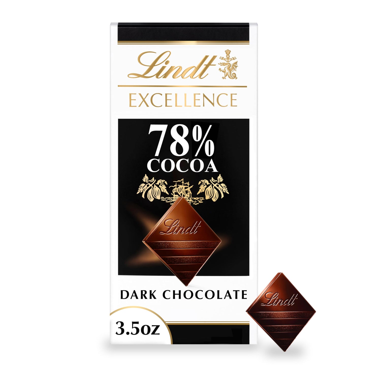 Lindt EXCELLENCE 78% Cocoa Dark Chocolate Bar, Dark Chocolate Candy, 3.5 oz. (1 Pack)
