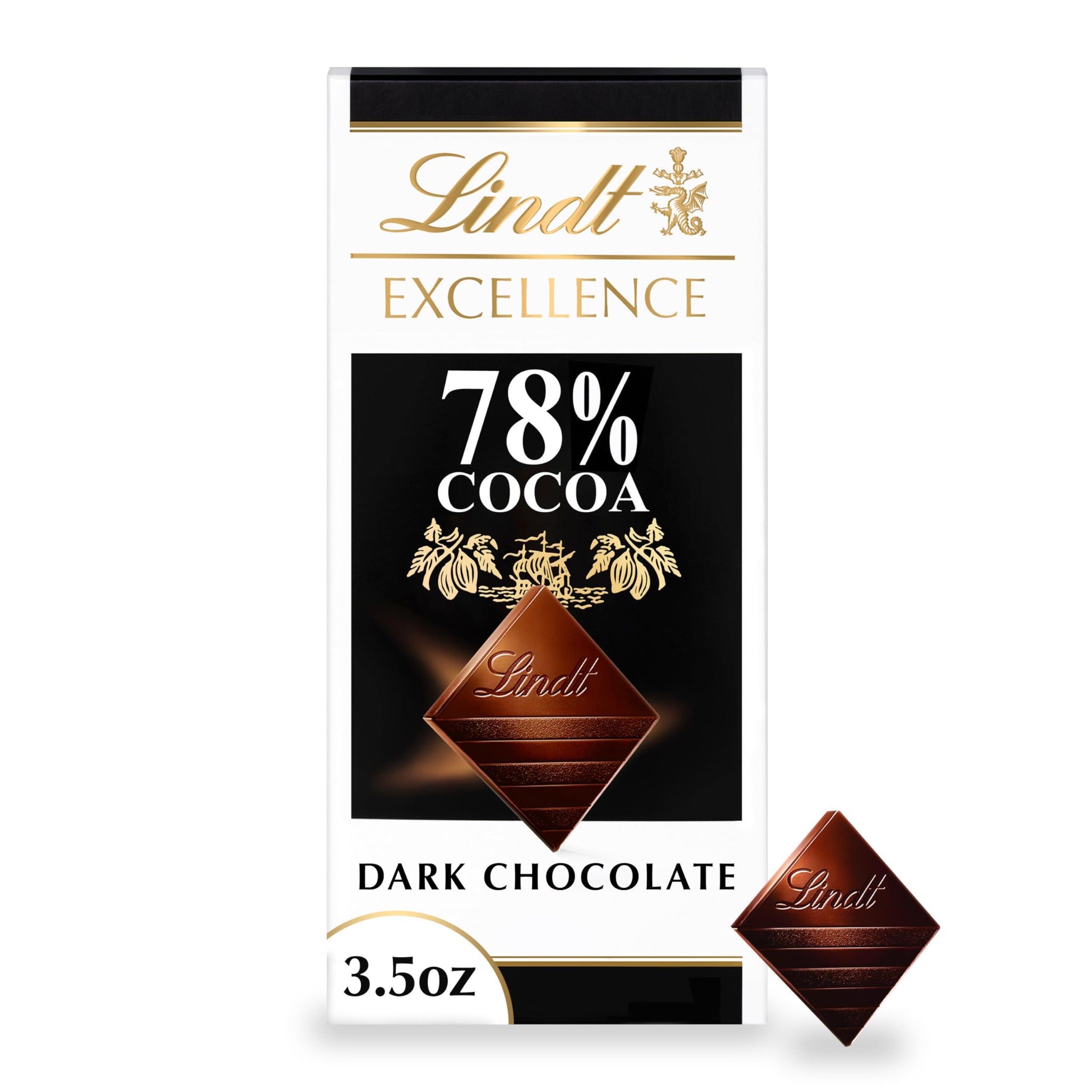 Lindt EXCELLENCE 78% Cocoa Dark Chocolate Bar, Dark Chocolate Candy, 3.5 oz. (1 Pack)