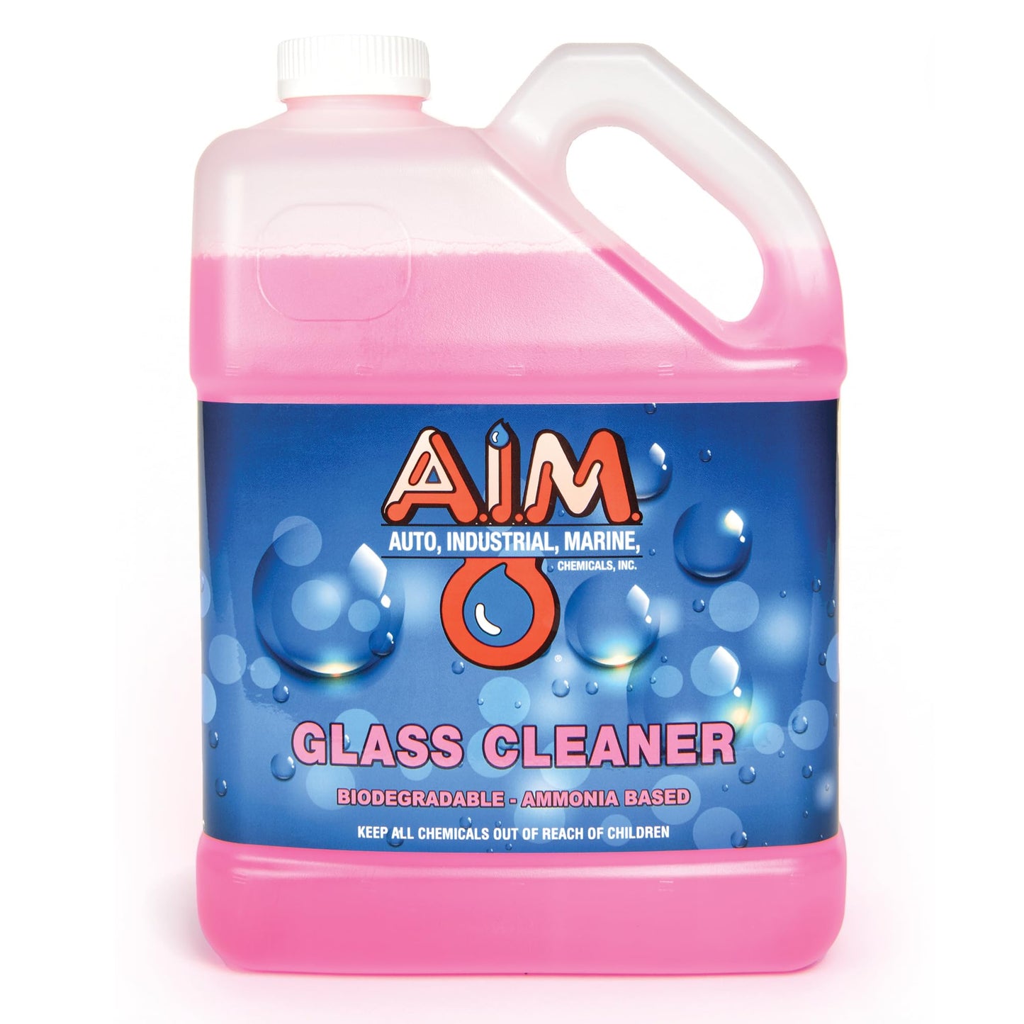 AIM Chemicals Ammoniated Glass Cleaner Concentrate - Streak-Free Shine for Windows, Cars, Homes, Offices - Dilutes 10:1 - Removes Dirt, Grime