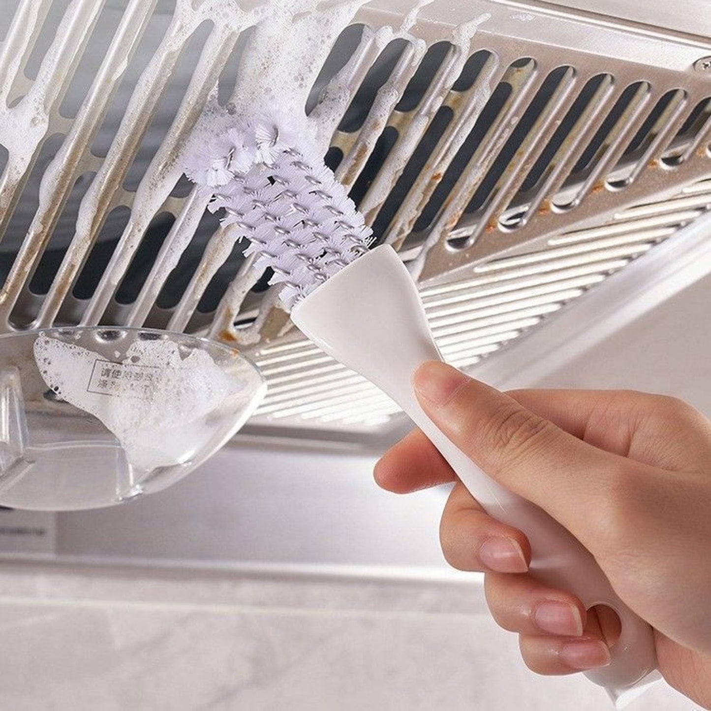 UtySty 2 Set Kitchen Scrub Brush with Grill Cleaning Brick Stove Cleaning Brush Griddle Cleaning Kit for Range Hood Grease Grime Removal Cooktop Gas