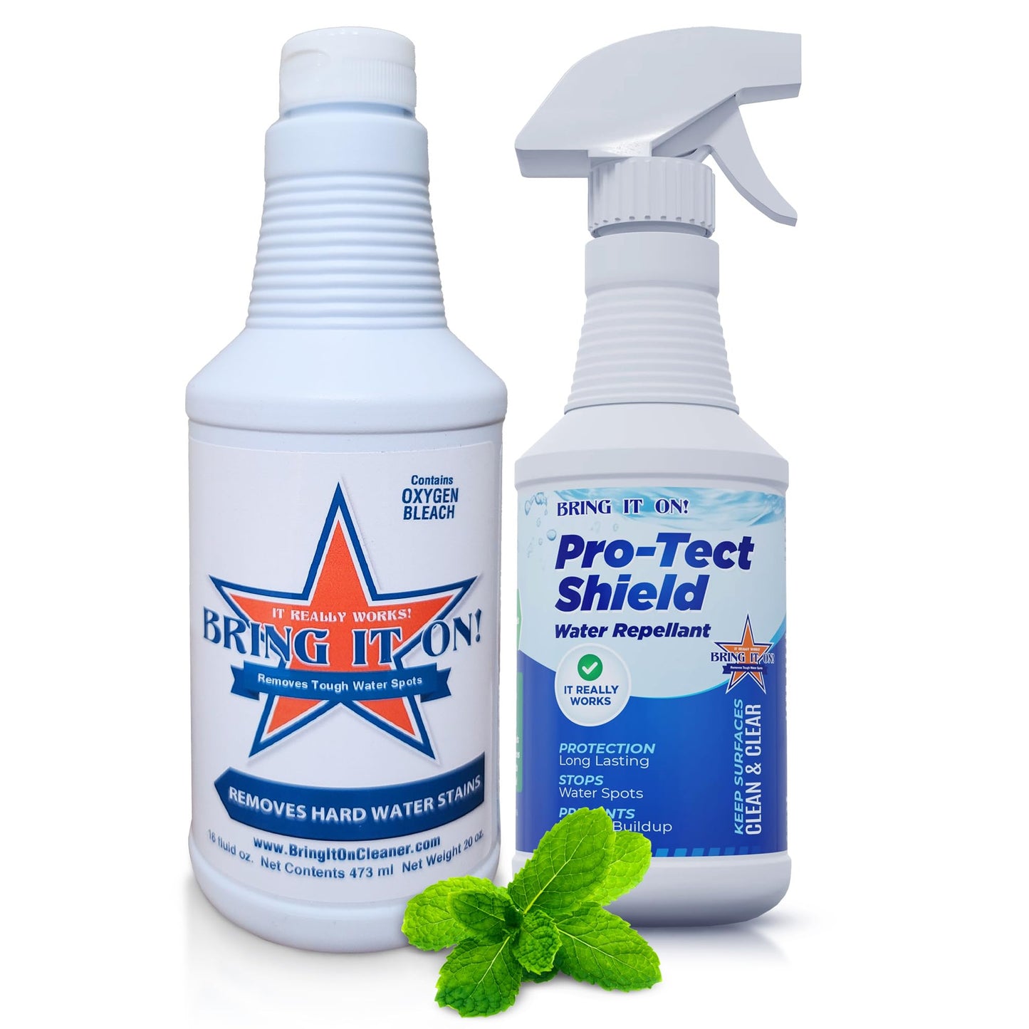 BRING IT ON! CLEANER Hard Water Stain Remover Sealant 16oz, Water Spots on Glass, Hard Water Buildup.
