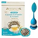 DelighTeas Organic Digest & Detox CCF Tea | Ayurvedic Cumin, Coriander, Fennel Loose Leaf | with BPA-Free Infuser | 60 Servings, 5 oz.