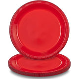 Party Dimensions Red Solid Color Plastic Party Plate (7") 15 Count - Premium Quality, Durable & Elegant, Perfect for Any Occasion & Celebration