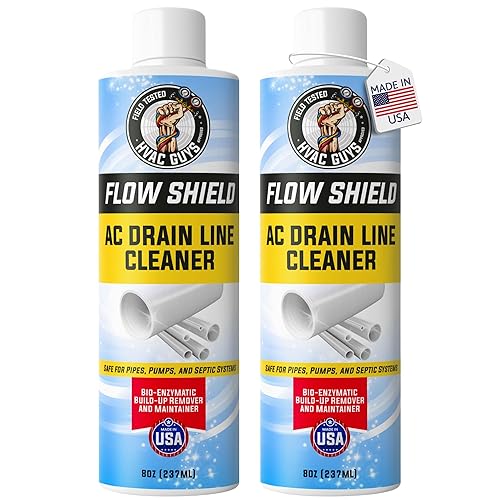 AC Drain Line Cleaner 2 Pack | Prevent Buildup and Overflow | 8oz - Up to 3 Months of Protection | Fast Acting & Long Lasting Bio-Enzymatic Formula