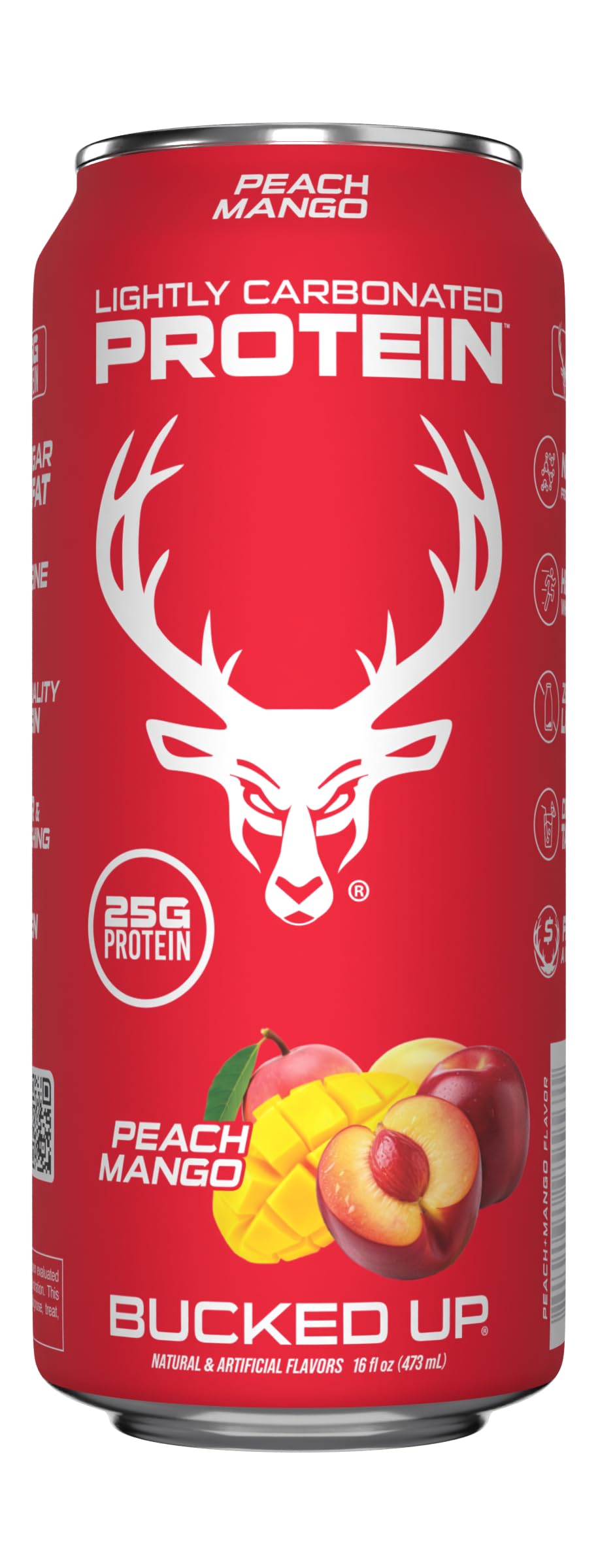 Bucked Up Lightly Carbonated Protein Soda | 25g Whey Isolate - Zero Sugar, Low Calorie, Caffeine Free, Clean Drink | Sparkling Protein Soda - 12 Pack