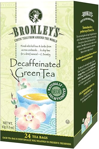 Bromley's Decaffeinated Green Tea, 24 Count (Pack of 6)