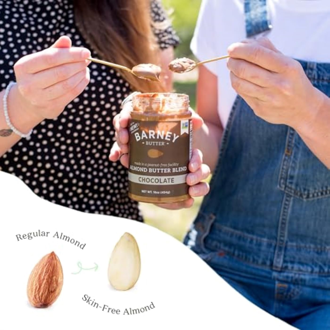 Barney Butter Almond Butter, Chocolate, 16 Ounce Jar, Skin-Free Almonds, No Stir, Non-GMO, Gluten Free, Keto, Paleo, Vegan