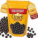 OZARK NUT ROASTERS, Dark Chocolate Espresso Beans, Coffee-Flavored Snacks, World-Class Gourmet Dark Chocolate Coffee Beans, 14 oz, Pack of 1
