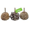 US Sweets Caramel Apple 3 Pack - Caramel Granny Smith Apples Rolled in Nuts & Marshmallows w/Chocolate Drizzle | Delicious Gift | Handmade in Small