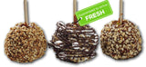 US Sweets Caramel Apple 3 Pack - Caramel Granny Smith Apples Rolled in Nuts & Marshmallows w/Chocolate Drizzle | Delicious Gift | Handmade in Small