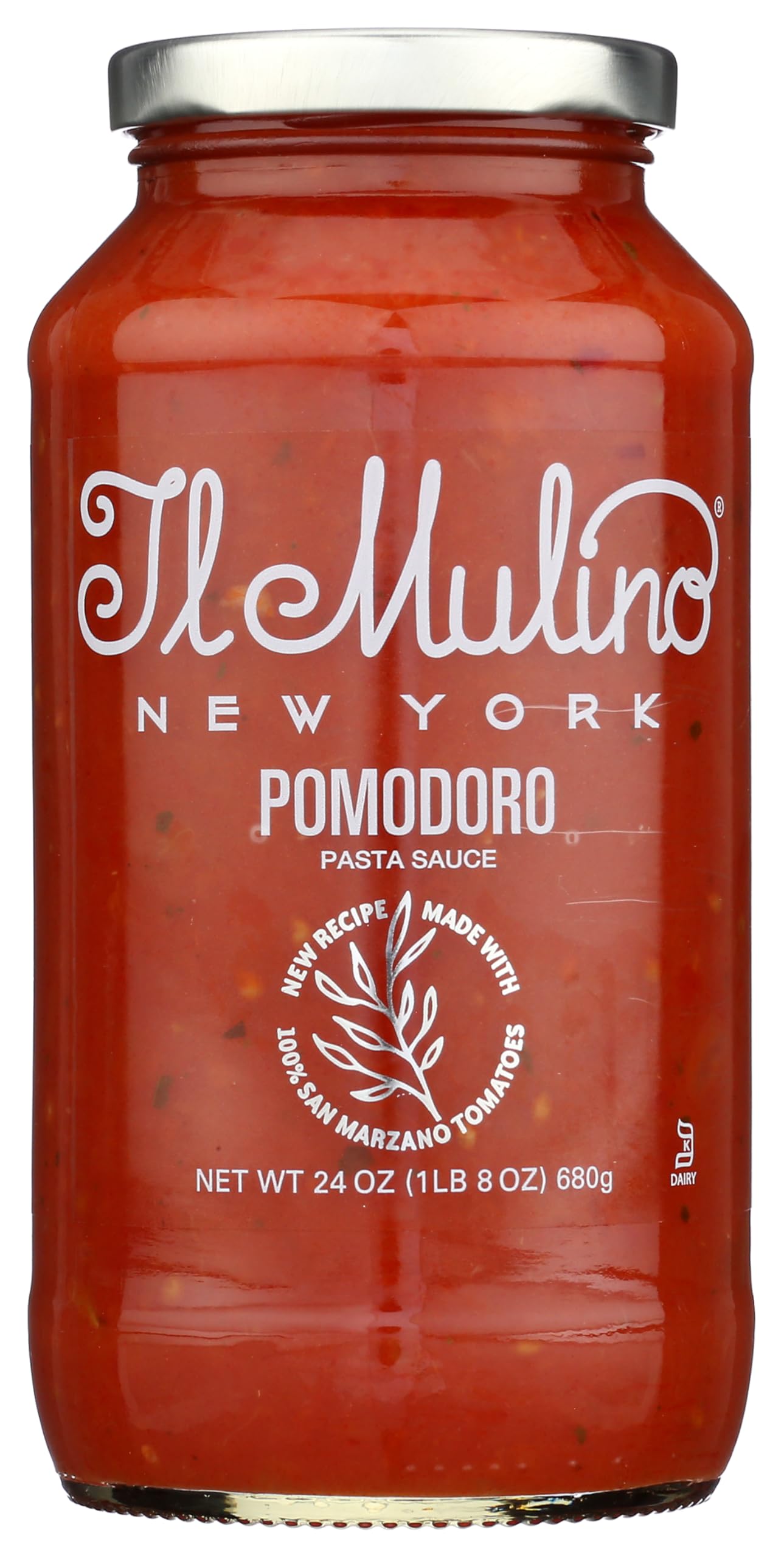 Il Mulino Pomodoro Pasta Sauce, Non GMO, Kosher, 24 Ounces (Pack Of 6)