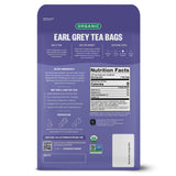 FGO Organic Earl Grey Black Tea, 100 Count, Eco-Conscious Tea Bags, Resealable Bag, Packaging May Vary (Pack of 1)