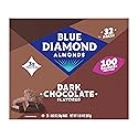 Blue Diamond Almonds Dark Chocolate Cocoa Dusted Snack Nuts, 100 Calorie Packs, (Pack of 1, 32 Count Toal)