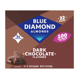 Blue Diamond Almonds Dark Chocolate Cocoa Dusted Snack Nuts, 100 Calorie Packs, (Pack of 1, 32 Count Toal)