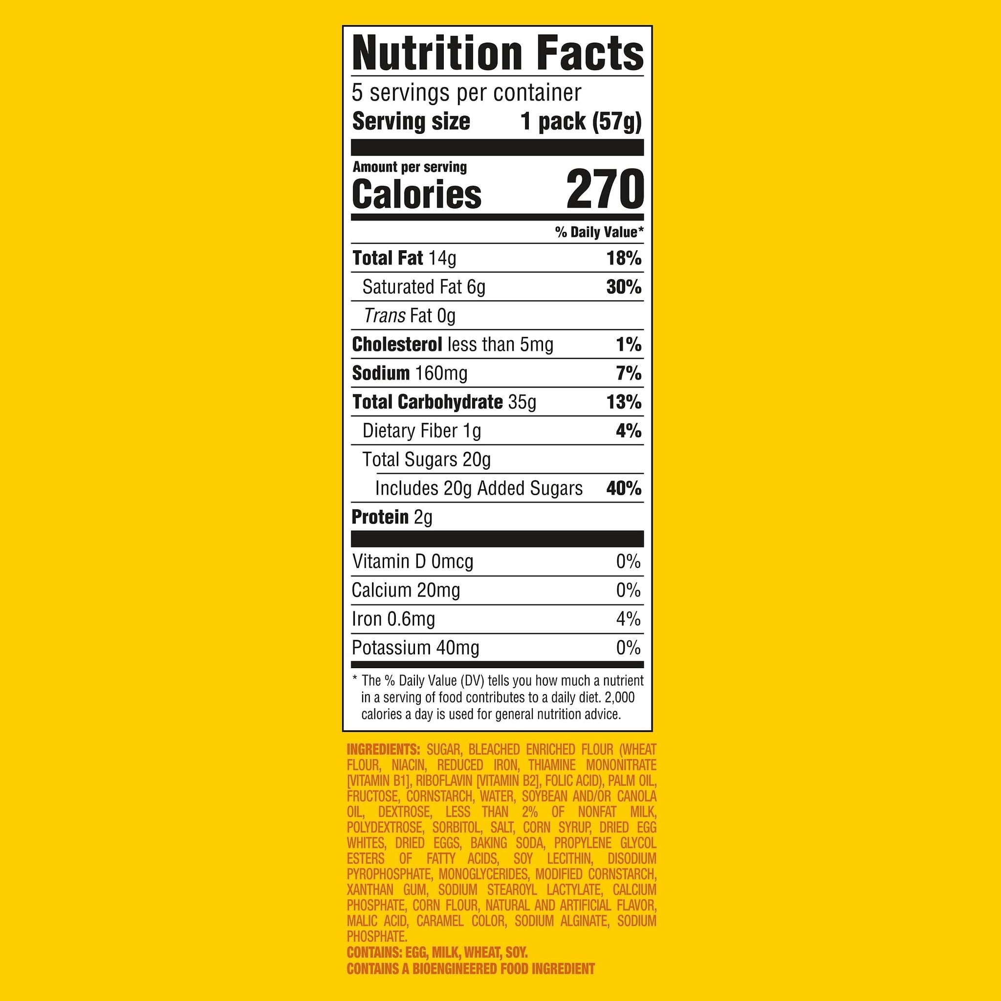 OREO Golden Cakesters Soft Snack Cakes, 5-2.02 oz Snack Packs