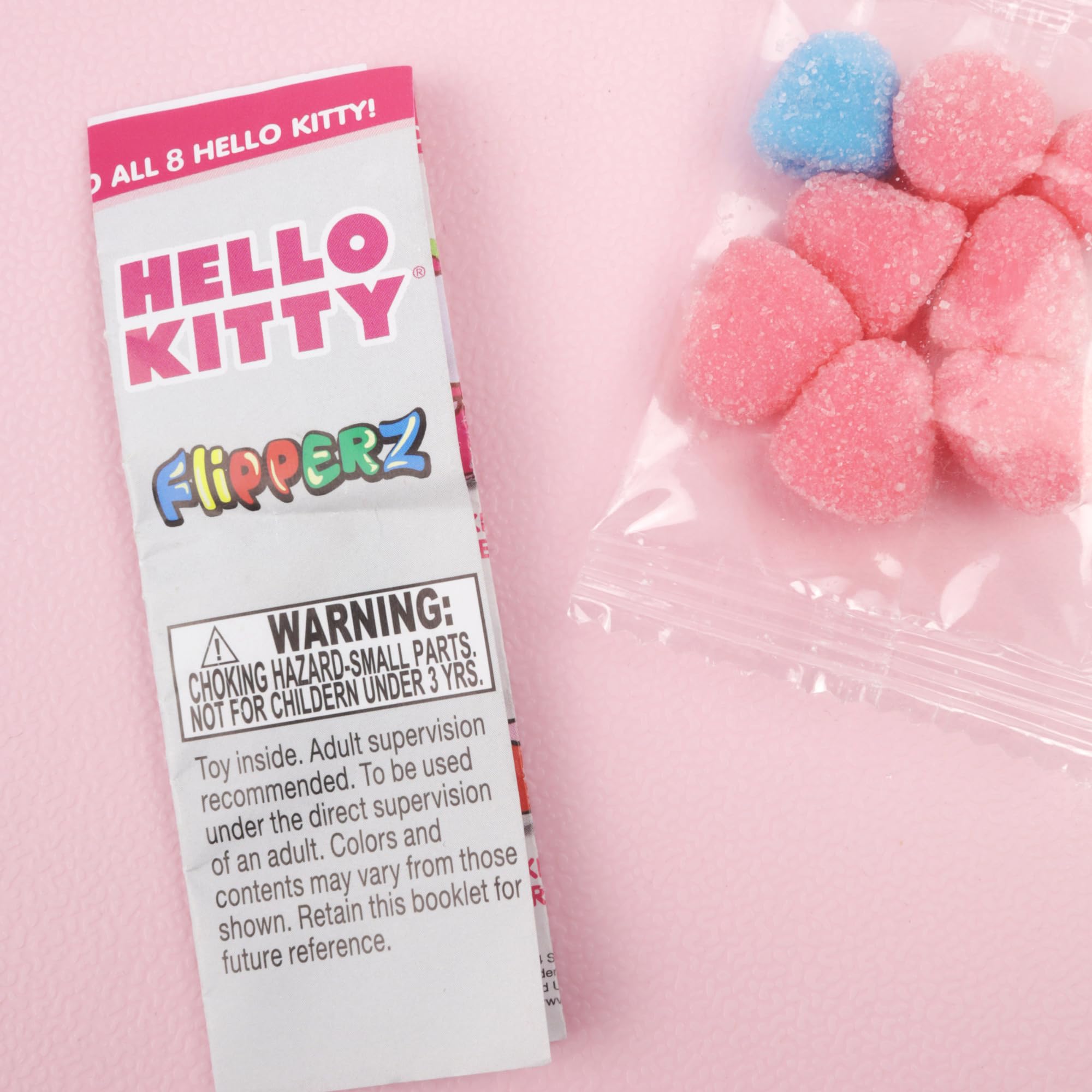 Flipperz Hello Kitty Finders Keepers with Assorted Gummies, Individually Wrapped Candy, Collectible Character Inside, 0.35 Ounces (Pack of 3)