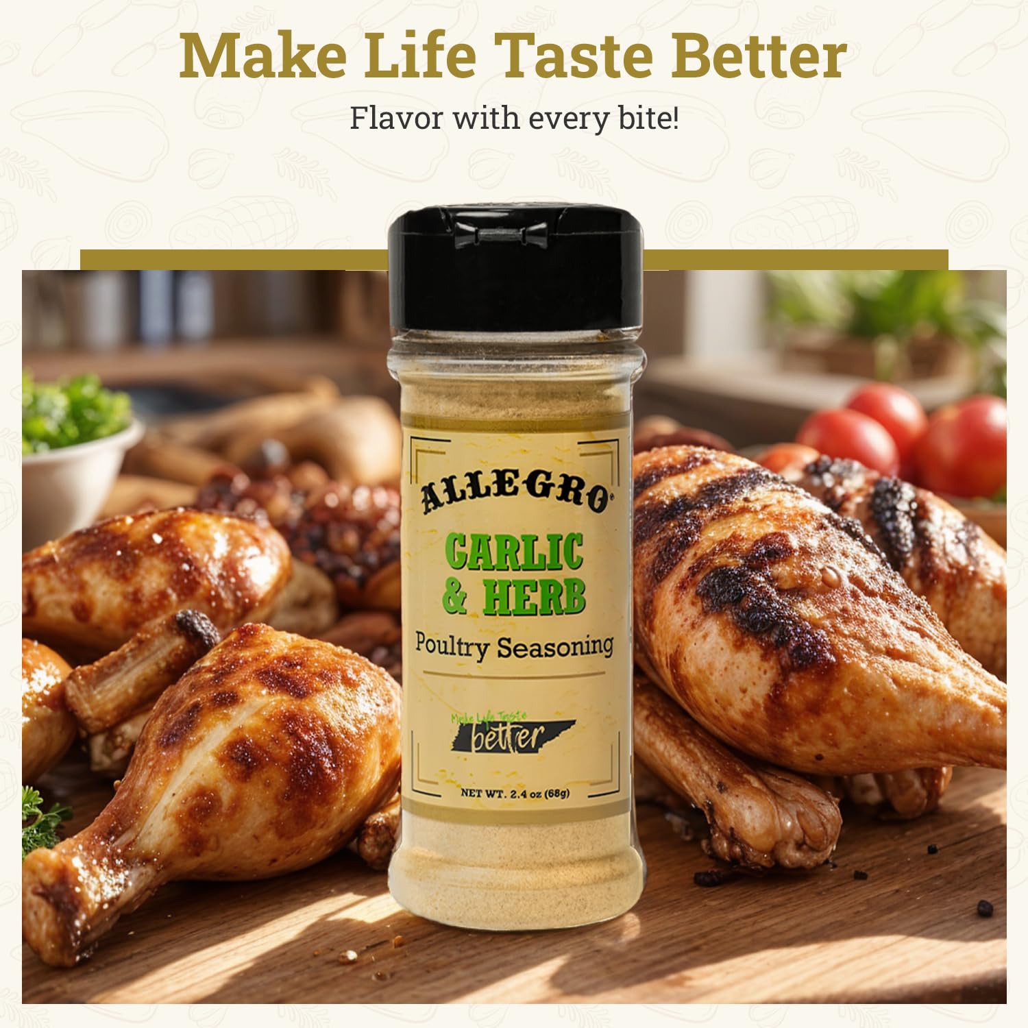 ALLEGRO - The Marinate Everything Marinades| Perfect Seasoning for Chicken, Pork, and Vegetables| Seasonings for Grilling, Roasting, and Cooking| 2.4