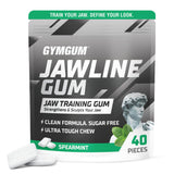 GYMGUM Jawline Gum Ultra Hard Chewing Gum | No Calories, No Sugar, No Artificial Sweeteners | Keto Friendly Mewing Gum for Jawline Training