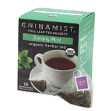 CHINAMIST Simply Mint Herbal Tea Sachets, Organic Peppermint & Spearmint, Caffeine Free, Full Leaf, Biodegradable Sachets, 15 Count (Pack of 1)
