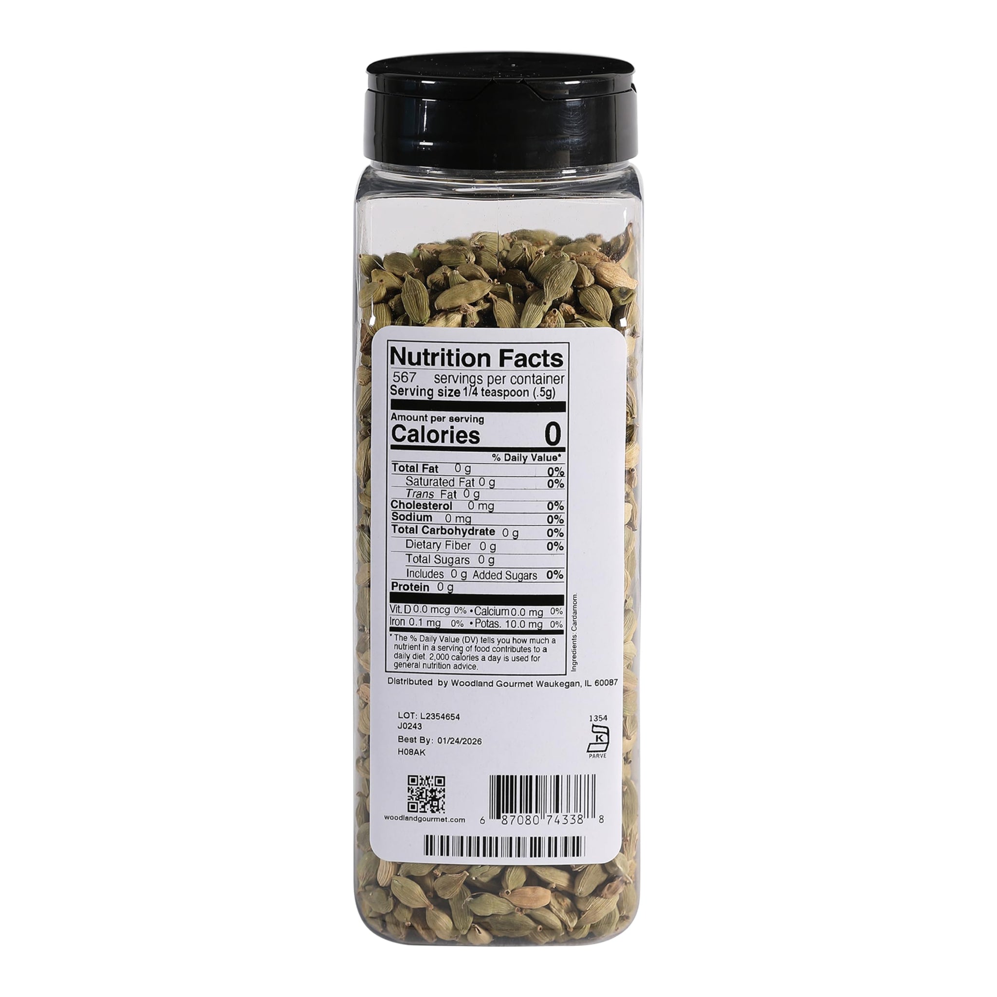 Green Cardamom Pods, 10 oz - Whole Cardamom Spice for Chai, Baking & Indian Cooking - Aromatic Sweet Floral Spice by Woodland Gourmet