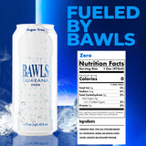 BAWLS Guarana Zero - High Energy Caffeinated Soda, 16oz 12 Pack Cans