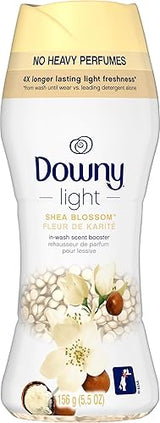 Downy Light Laundry Scent Booster Beads for Washer, Shea Blossom, 5.5oz, with No Heavy Perfumes, 1 Count (Pack of 1)