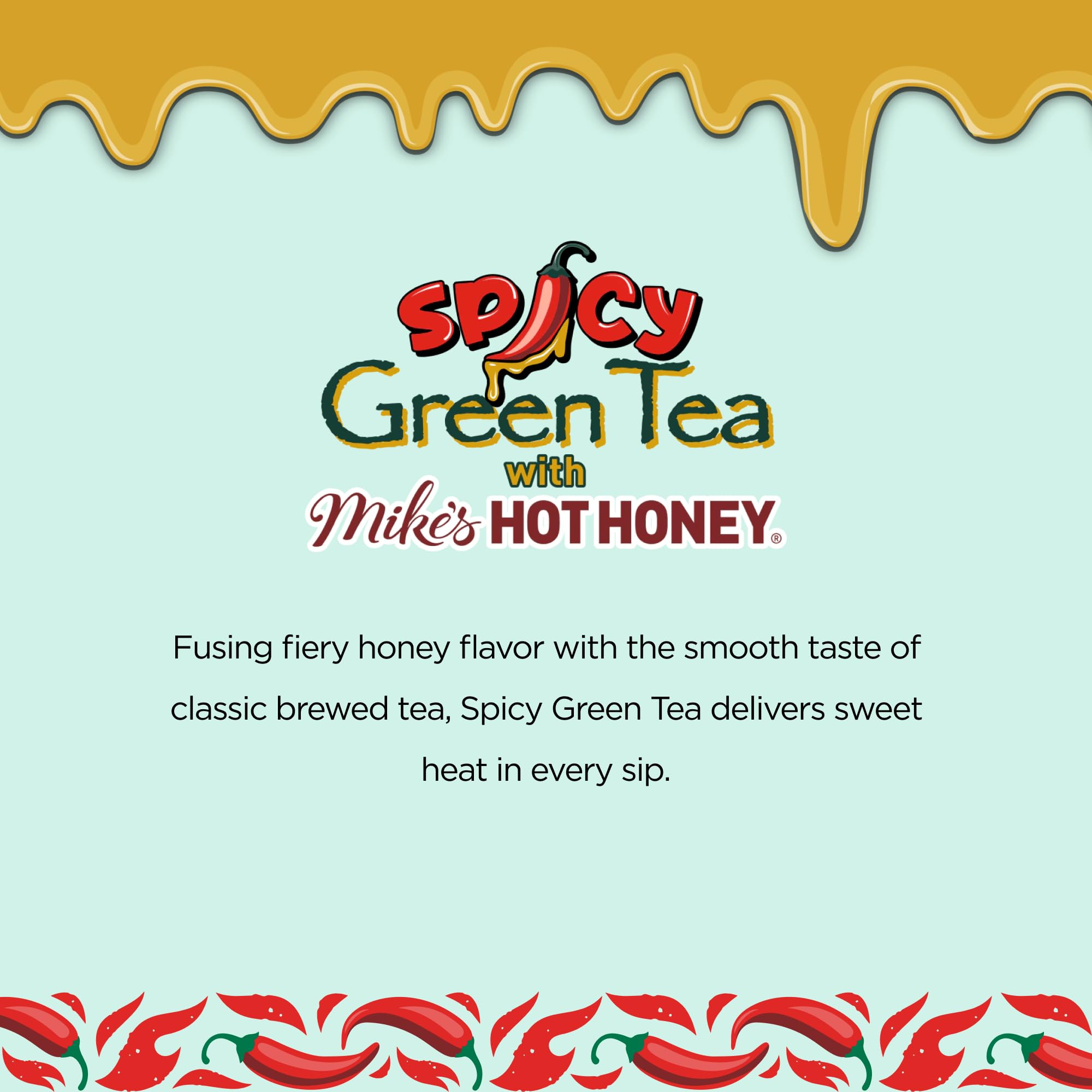 AriZona Spicy Green Tea with Mikes Hot Honey - Big Can, 22 Fl Oz (Pack of 12)