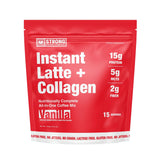 Strong Coffee Co. Vanilla Instant Latte | Organic Coffee with Collagen Protein | Lion’s Mane & L-Theanine | Adaptogens & Nootropics | 15 Servings