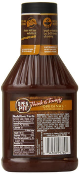 Open Pit Thick & Tangy Barbecue Sauce - 18 Ounce Squeeze Bottle -Original Flavor-(Pack of 4)