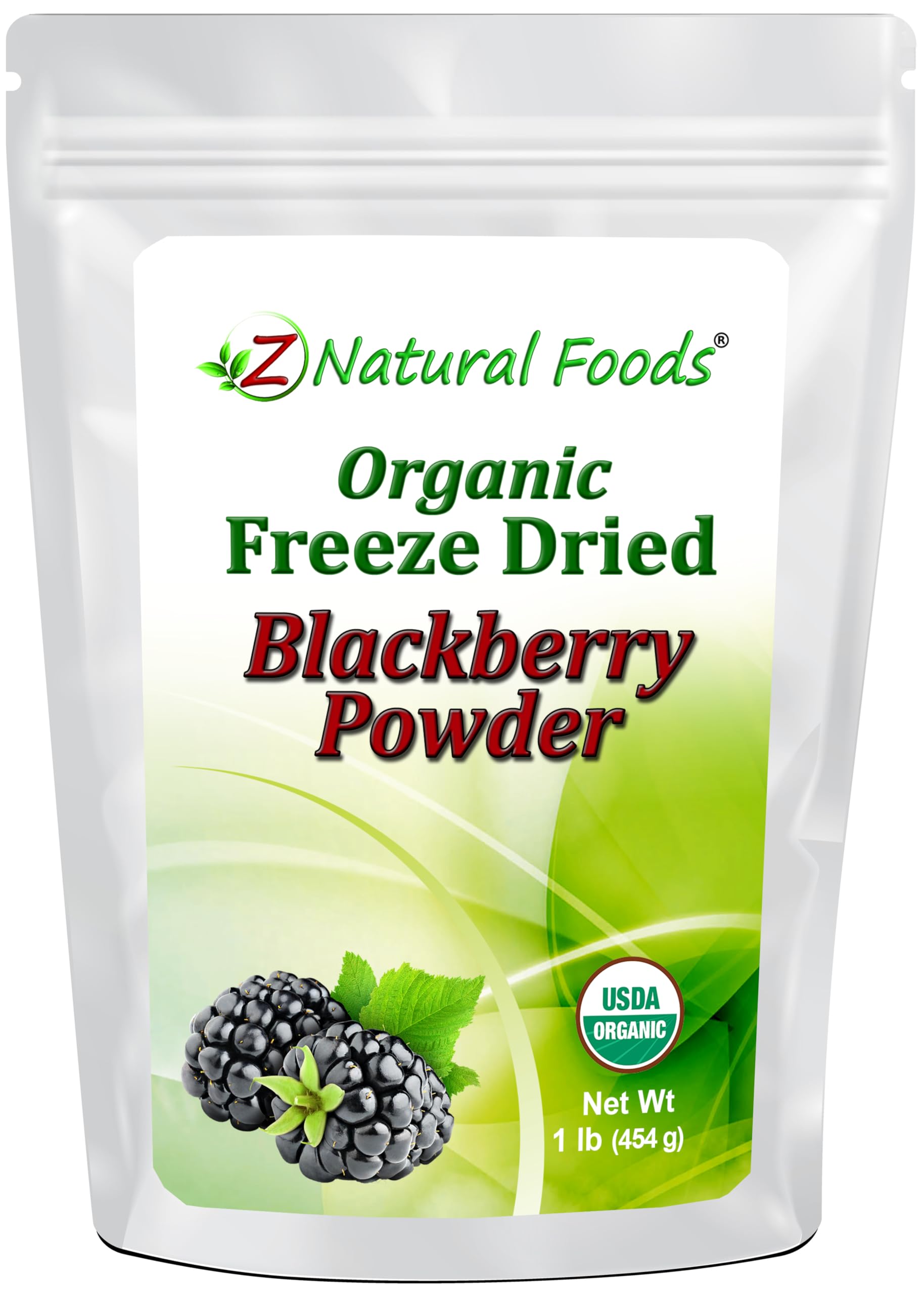 Z Natural Foods Organic Blackberry Powder, Freeze Dried, Antioxidant-Rich Superfood for Heart Health, Mix It Into Smoothie, Juice, Yogurt