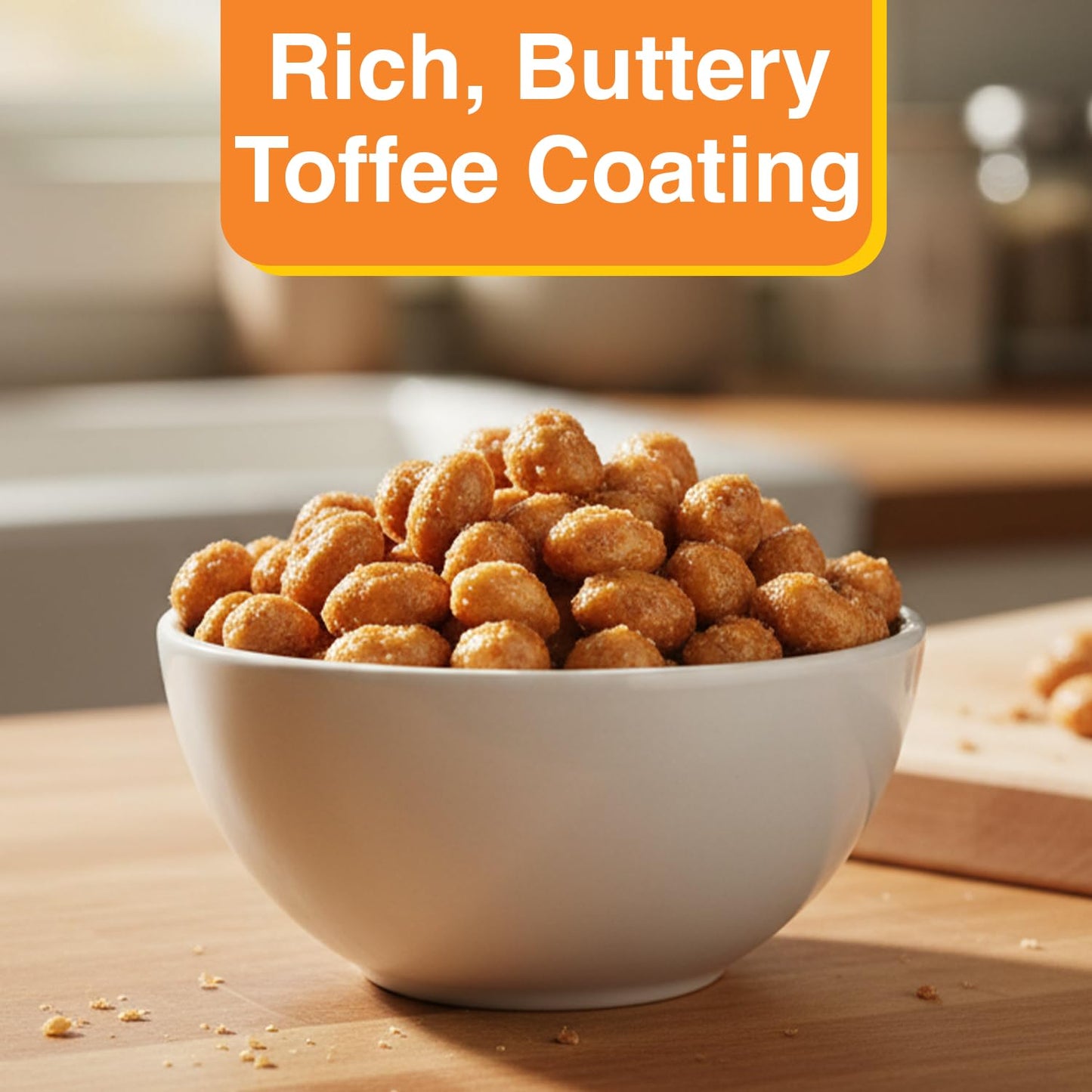 P-Nuttles Butter Toffee Covered Peanuts, Sweet Salty Snack, Nuts, Made in USA, Kosher, Party, Crunchy Nut, 44 oz Jar