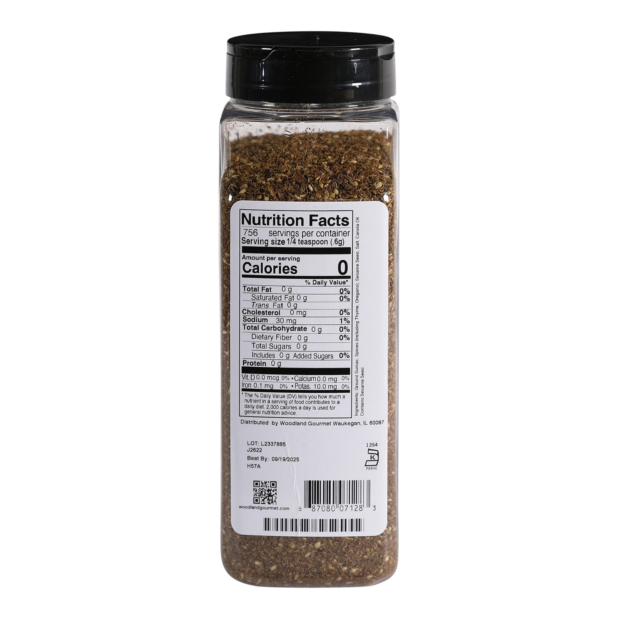 Za’atar Spice Blend, 16 oz - Middle Eastern Seasoning with Sumac, Thyme & Sesame - Lebanese Style Herb Mix by Woodland Gourmet