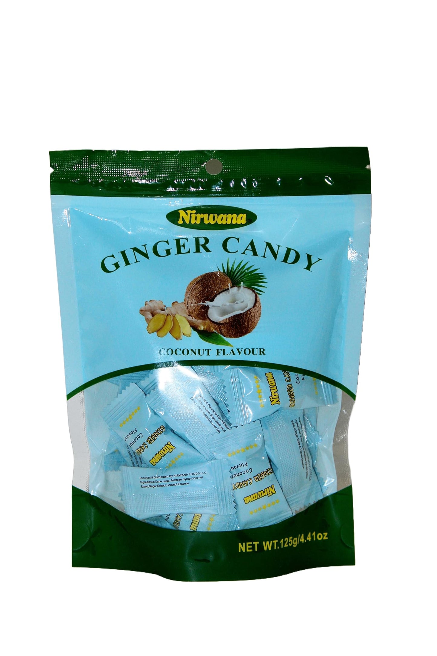 Ginger Coconut Candy - Sweet & Spicy Treat with Hints of Maltose Syrup, Coconut Essence, and Ginger Extract