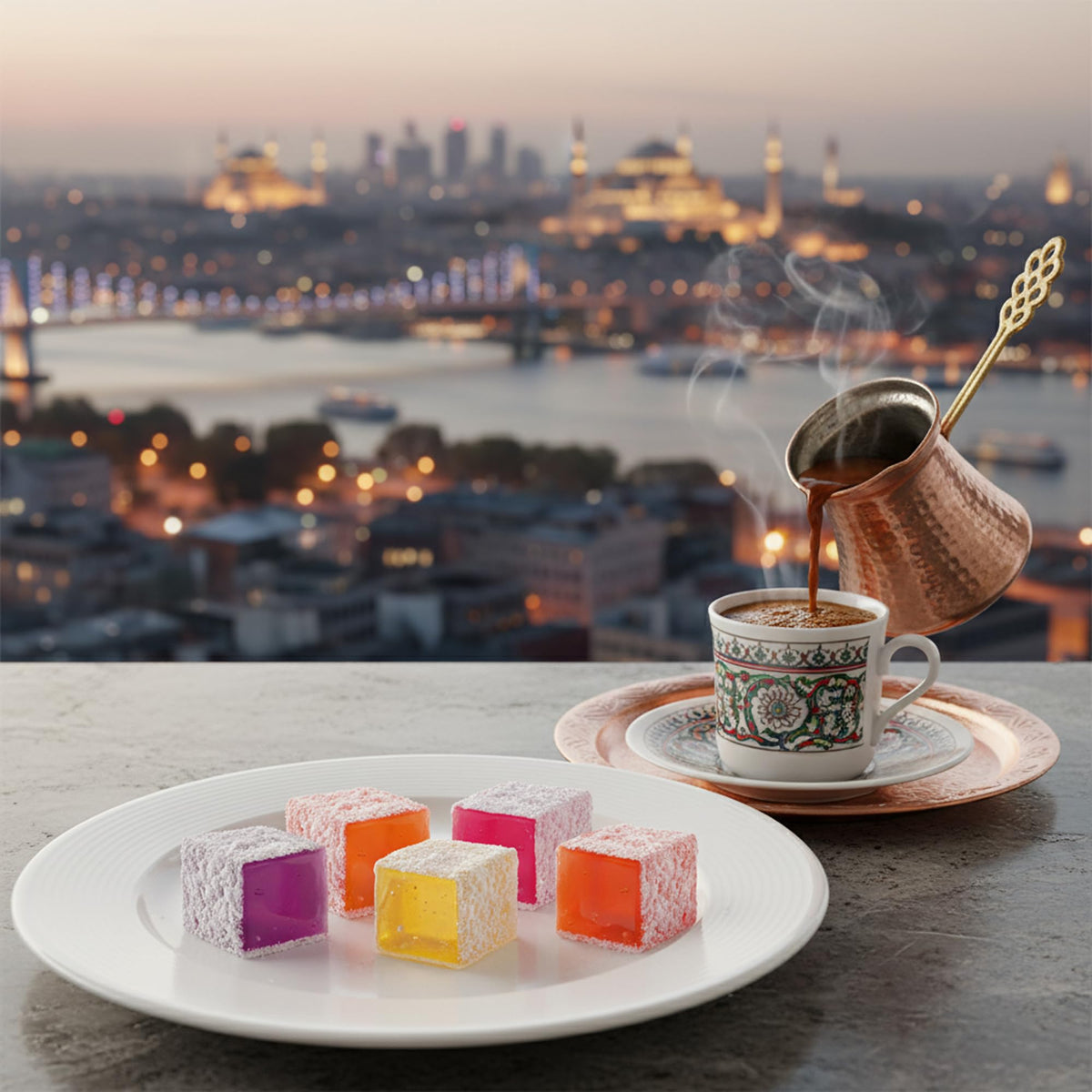 HazerBaba Assorted Turkish Delight Candy, 16 Oz (Pack of 1), Dulces